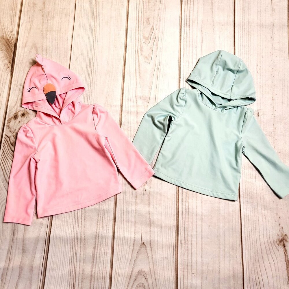 Simple Joys by Carter's Long Sleeved Hooded Rashguards, 12 mo